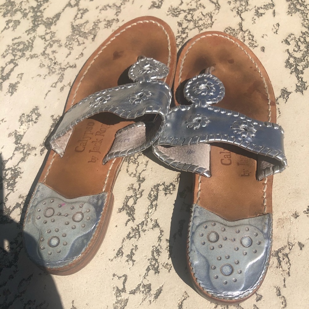Calypso by Jack Rogers Silver Sandals